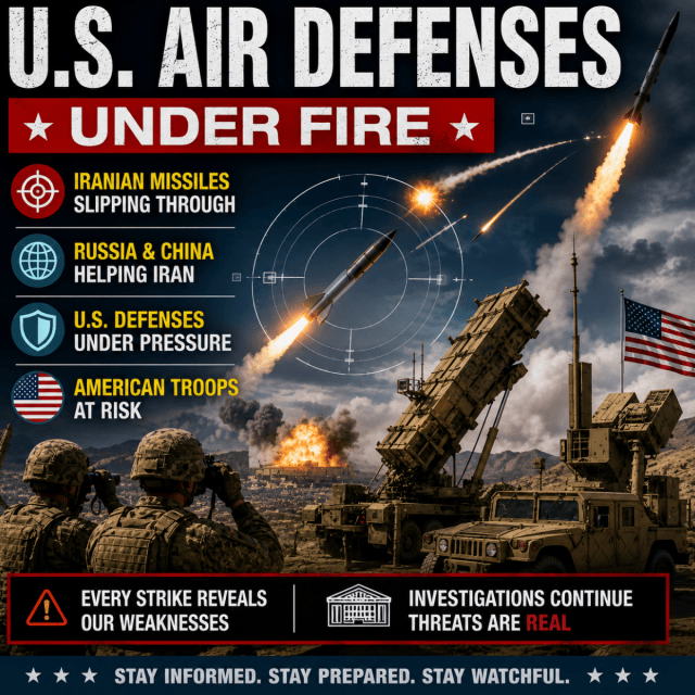 Pentagon Confirms Russia and China Are Helping Iran as Missile Attacks Raise New Questions About U. S. Air Defenses