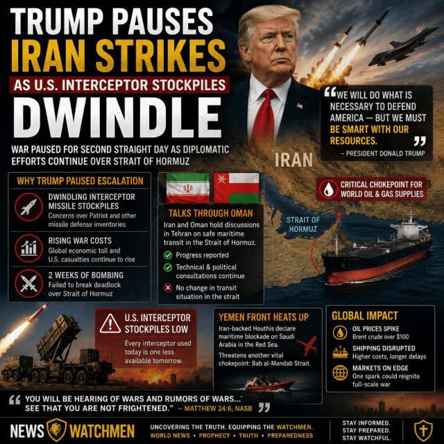 Trump Pauses Iran Strikes as U. S. Interceptor Stockpiles Dwindle — Fragile Calm Descends Over Middle East
